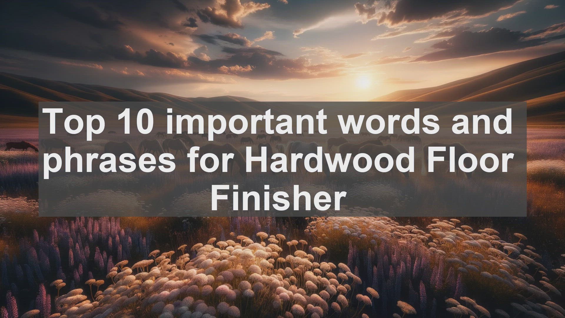 'Video thumbnail for Top 10 important words and phrases for Hardwood Floor Finisher'