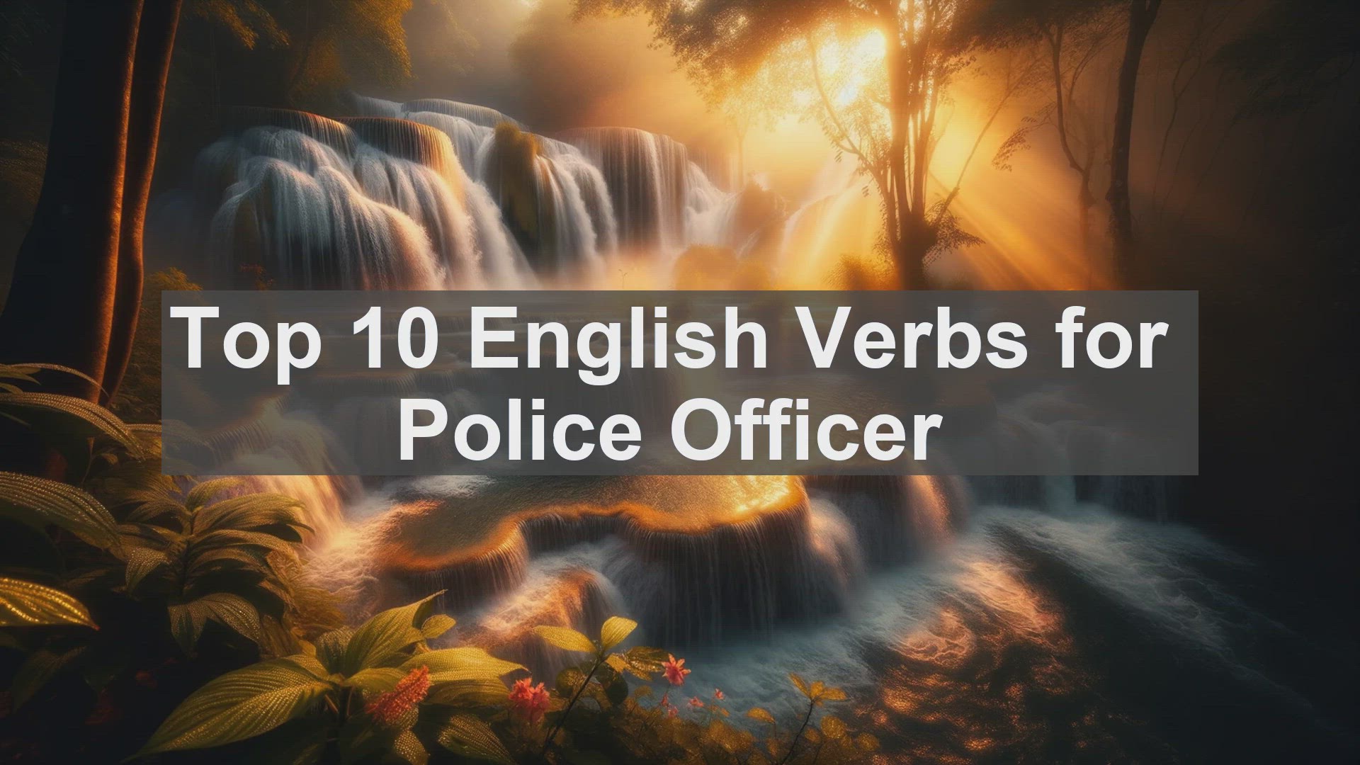 'Video thumbnail for Top 10 English Verbs for Police Officer'