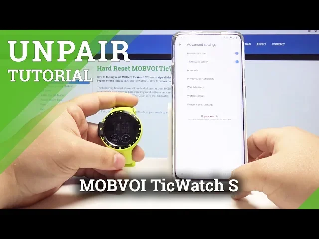 Video thumbnail for How to Unpair MOBVOI TicWatch S – Disconnect Watch / Restore Defaults