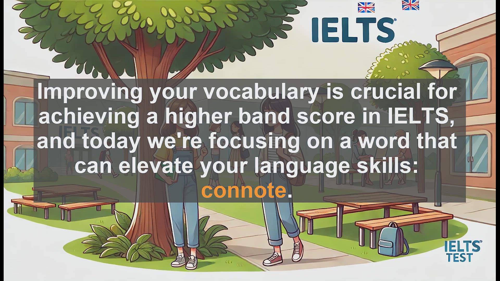 'Video thumbnail for 2500 Must Know IELTS 6.5 Vocabulary - IELTS Vocabulary Boost: Understanding and Using 'Connote''