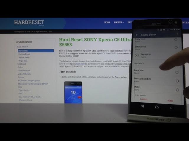 Video thumbnail for Check Alarm Tones List - SONY Xperia C5 & Change Alarm Sound