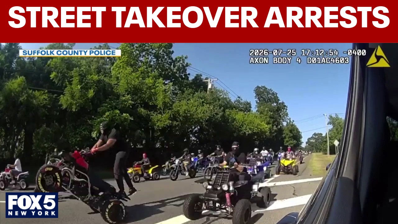 Video thumbnail for Long Island street takeover leads to 3 arrests, police say