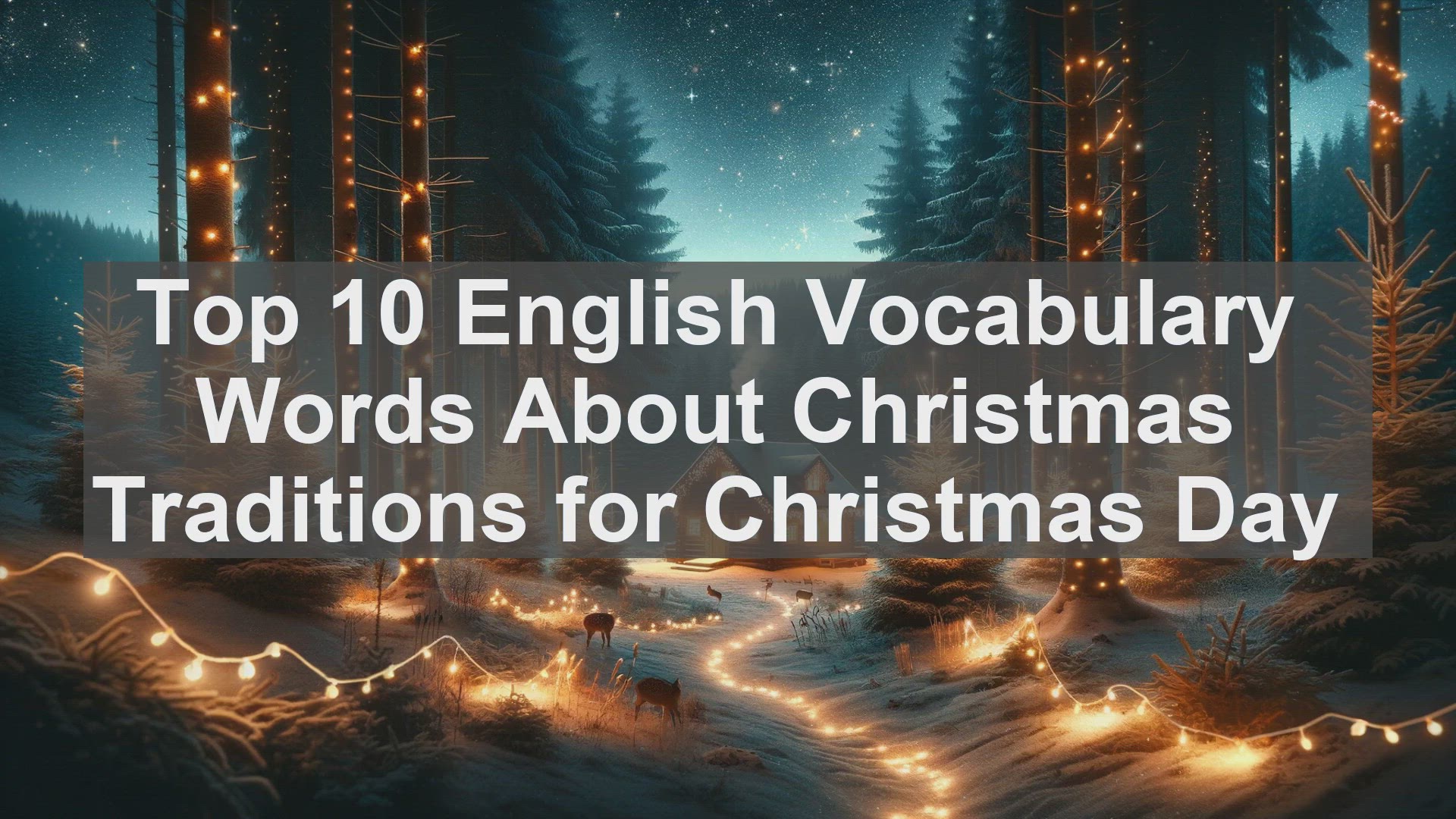 'Video thumbnail for Top 10 English Vocabulary Words About Christmas Traditions for Christmas Day'