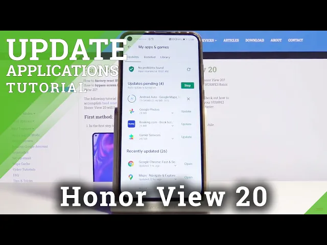 Video thumbnail for How to Update Apps in Honor View 20 - App Version