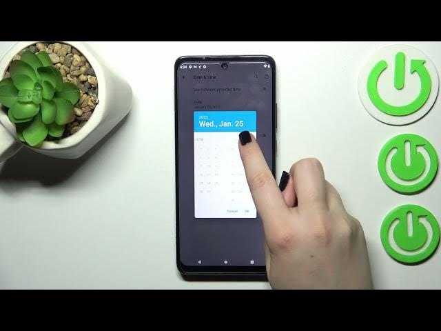 Video thumbnail for How to Change Date & Time on MOTOROLA One 5G Ace - Time Settings
