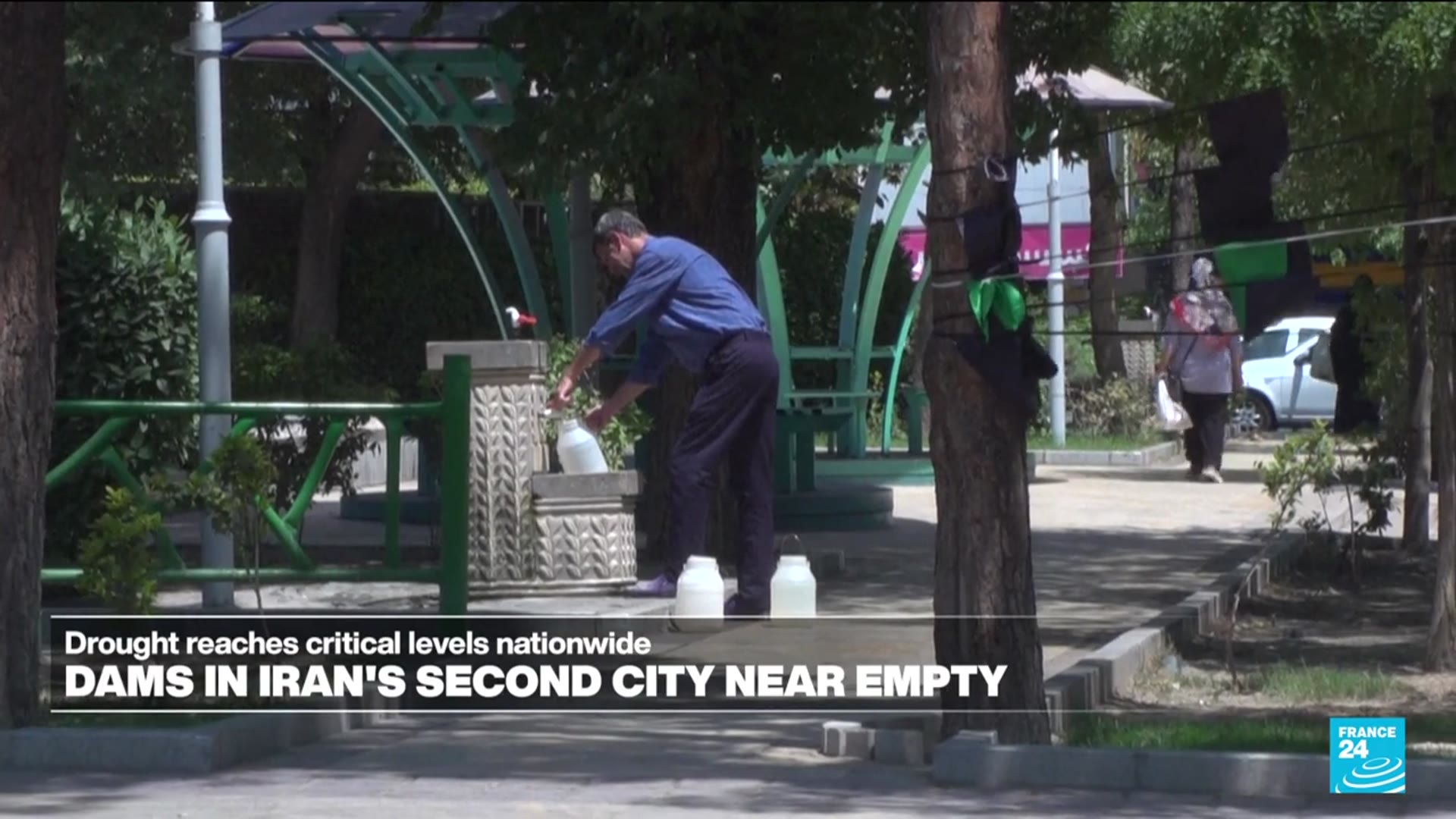 'Video thumbnail for Iran: Dams almost empty in Mashhad, home to 4 million people'