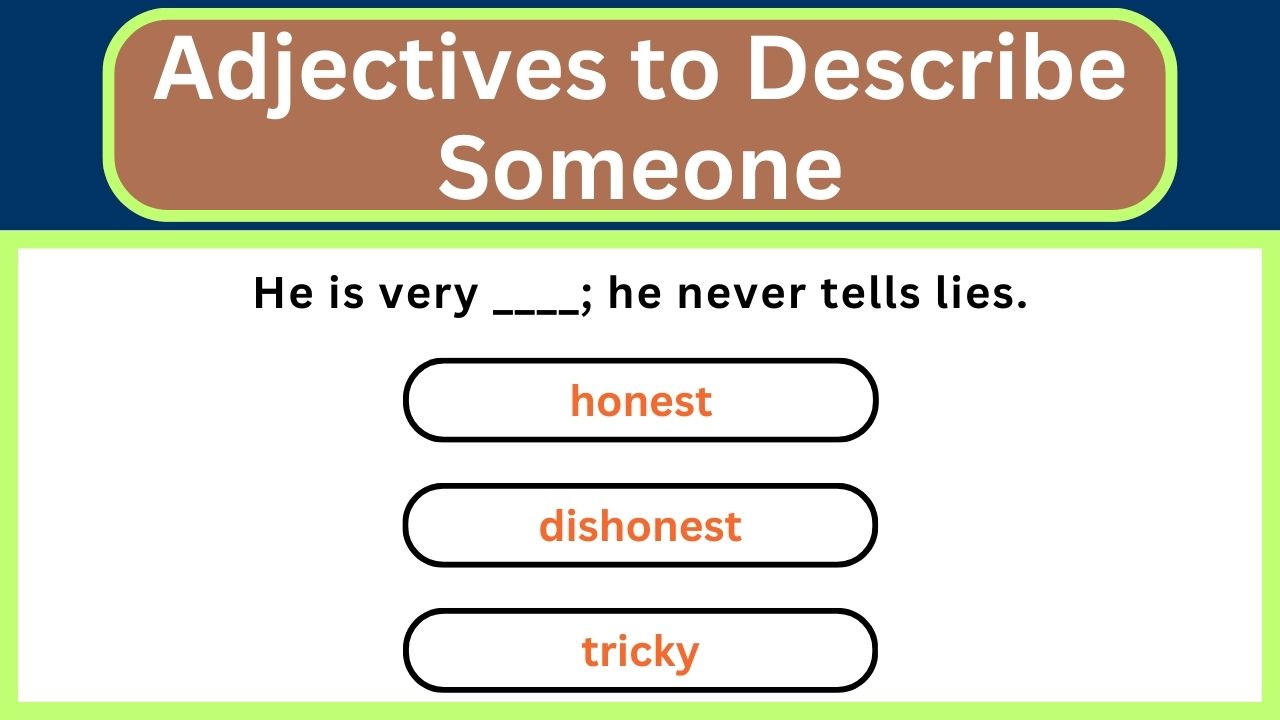 'Video thumbnail for English Grammar Practice || Adjectives to Describe Someone || English Grammar Test'