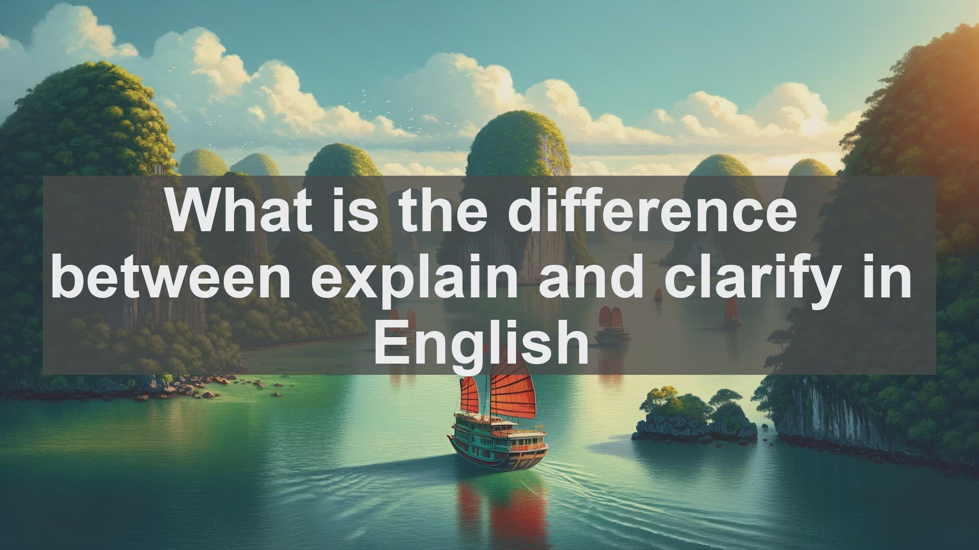 'Video thumbnail for What is the difference between explain and clarify in English?'