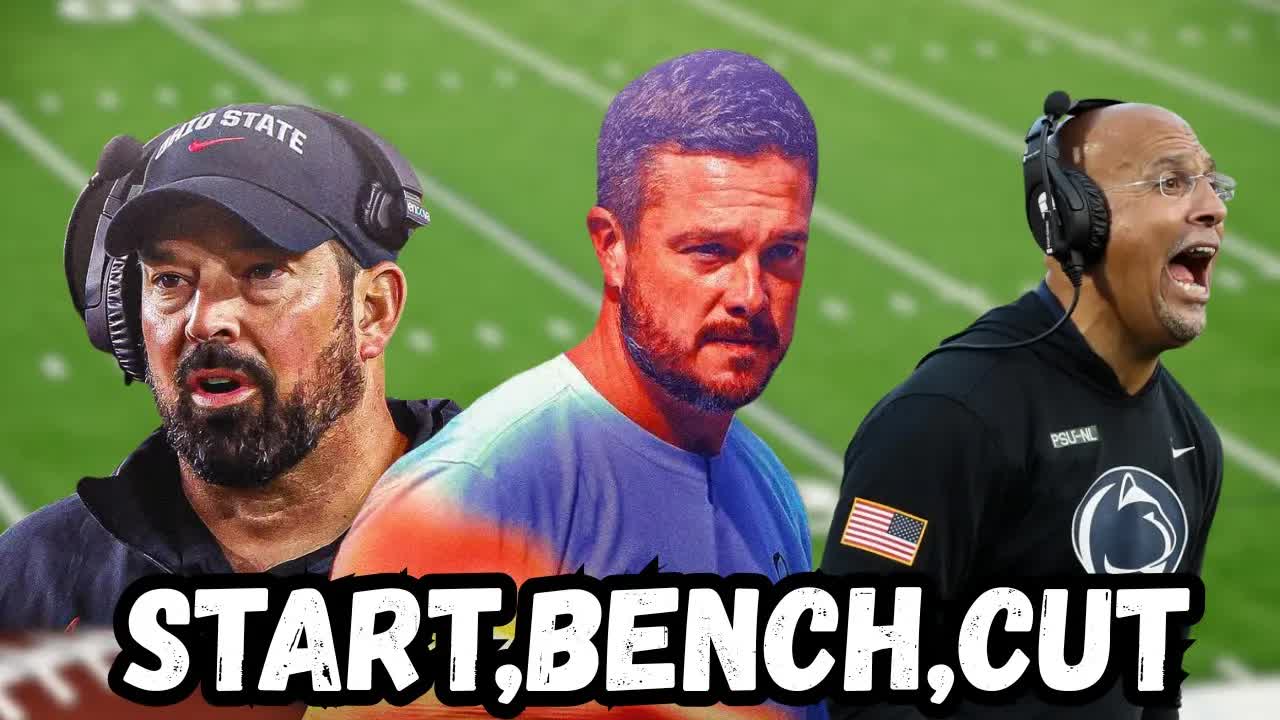'Video thumbnail for Start, Bench, Cut: Dan Lanning, Ryan Day, or James Franklin?! (Big Ten Chaos)'