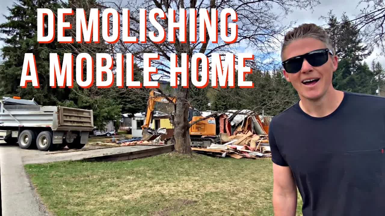 Video thumbnail for kerry tarnow: mobile home demolition in salmon arm bc