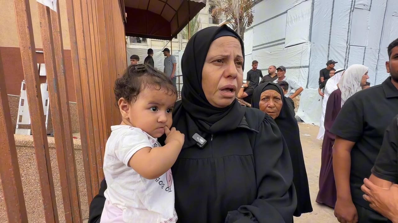 Video thumbnail for Funeral held for Palestinians killed in Israeli attacks in Khan Younis.