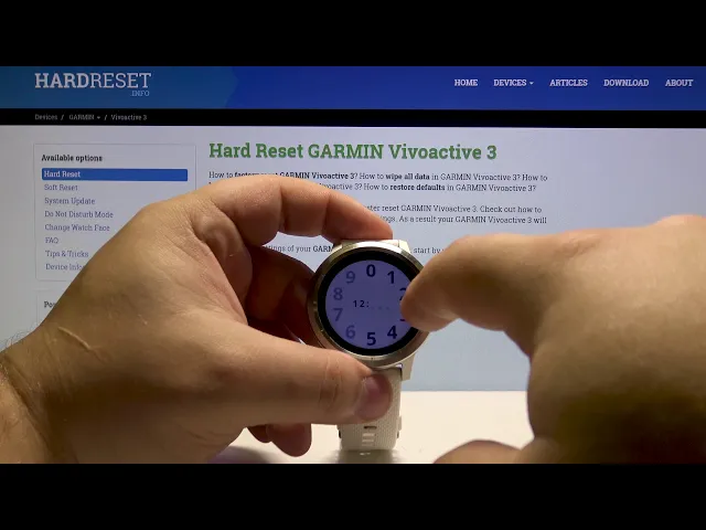Video thumbnail for How to Change Date & Time in GARMIN Vivoactive 3 - Time Settings