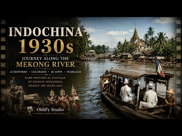 Video thumbnail for Indochina 1930s in Color | Journey Along the Mekong River [AI Remastered 4K 60FPS]