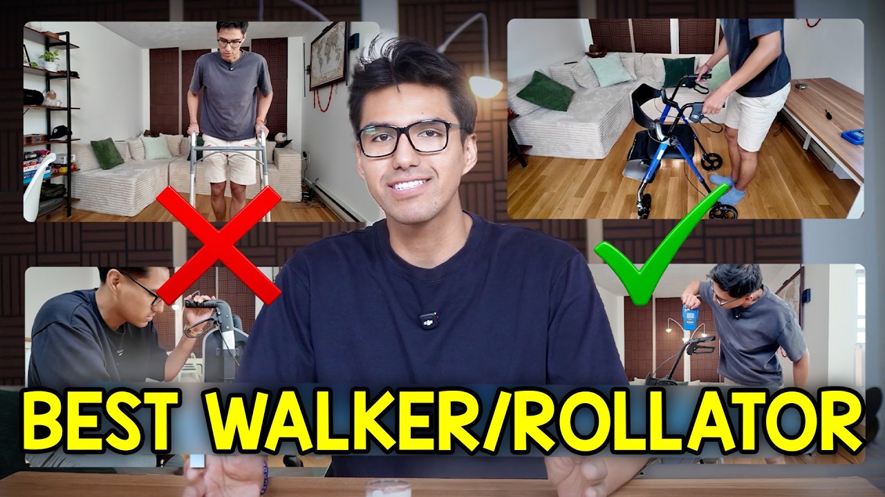 Video thumbnail for I Tested The 4 BEST Walkers (Rollator, 2-wheel, 3-wheel, 4-wheel)