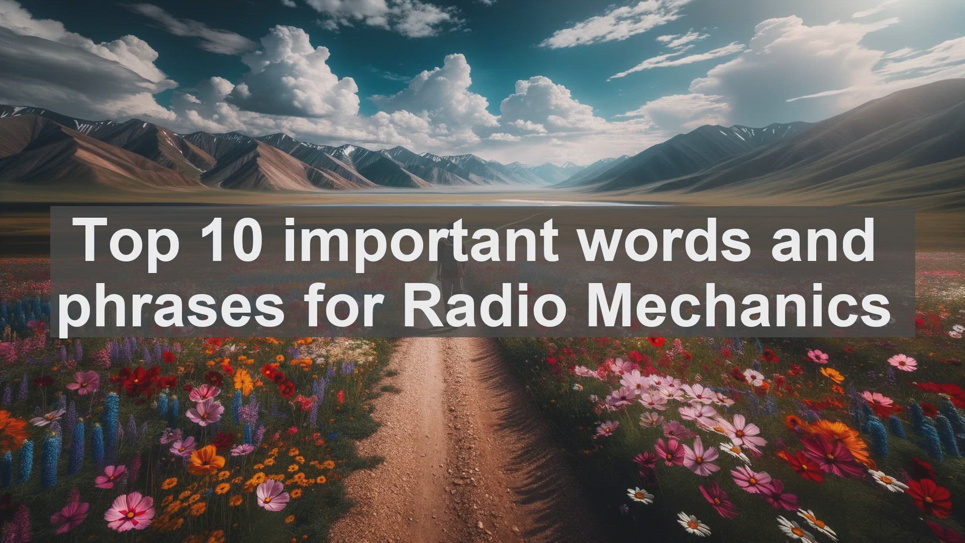 'Video thumbnail for Top 10 important words and phrases for Radio Mechanics'