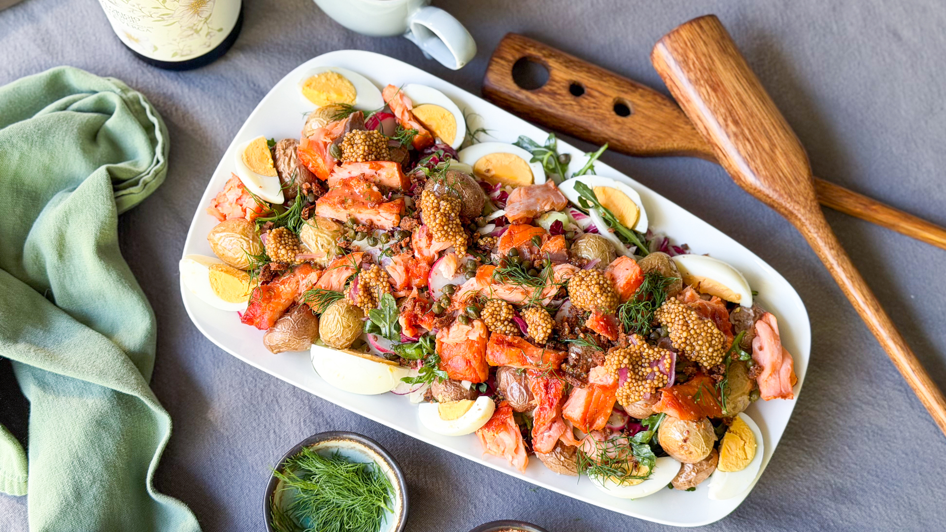 Video thumbnail for Summery Hot-Smoked Salmon Salad Recipe