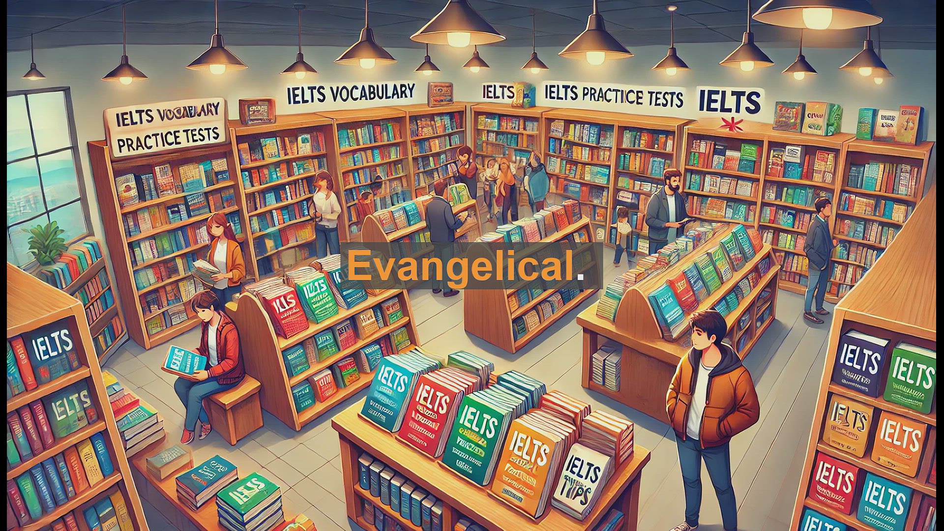 'Video thumbnail for 5000 Must Know IELTS 8.0 Vocabulary - What Does 'Evangelical' Mean? Exploring a Key Religious Term'