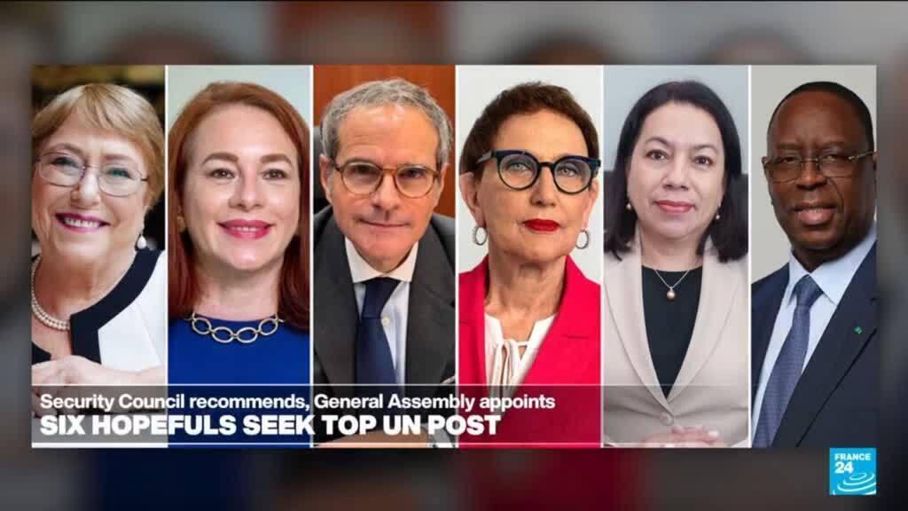 Video thumbnail for Six candidates vying to become the next UN secretary after Guterres