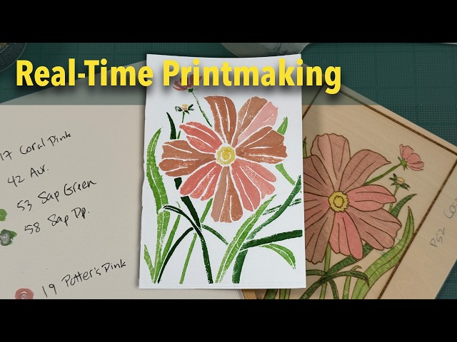 Video thumbnail for Watercolor On Wood Block | Provincetown Print Technique