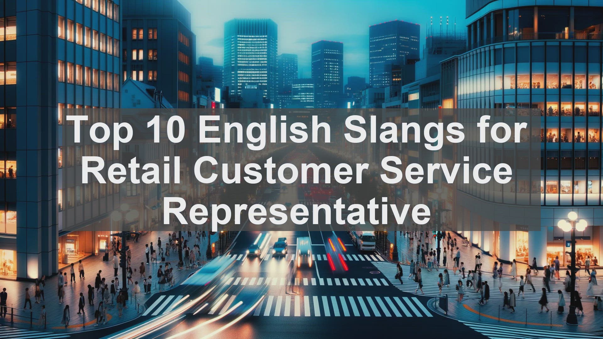 'Video thumbnail for Top 10 English Slangs for Retail Customer Service Representative'