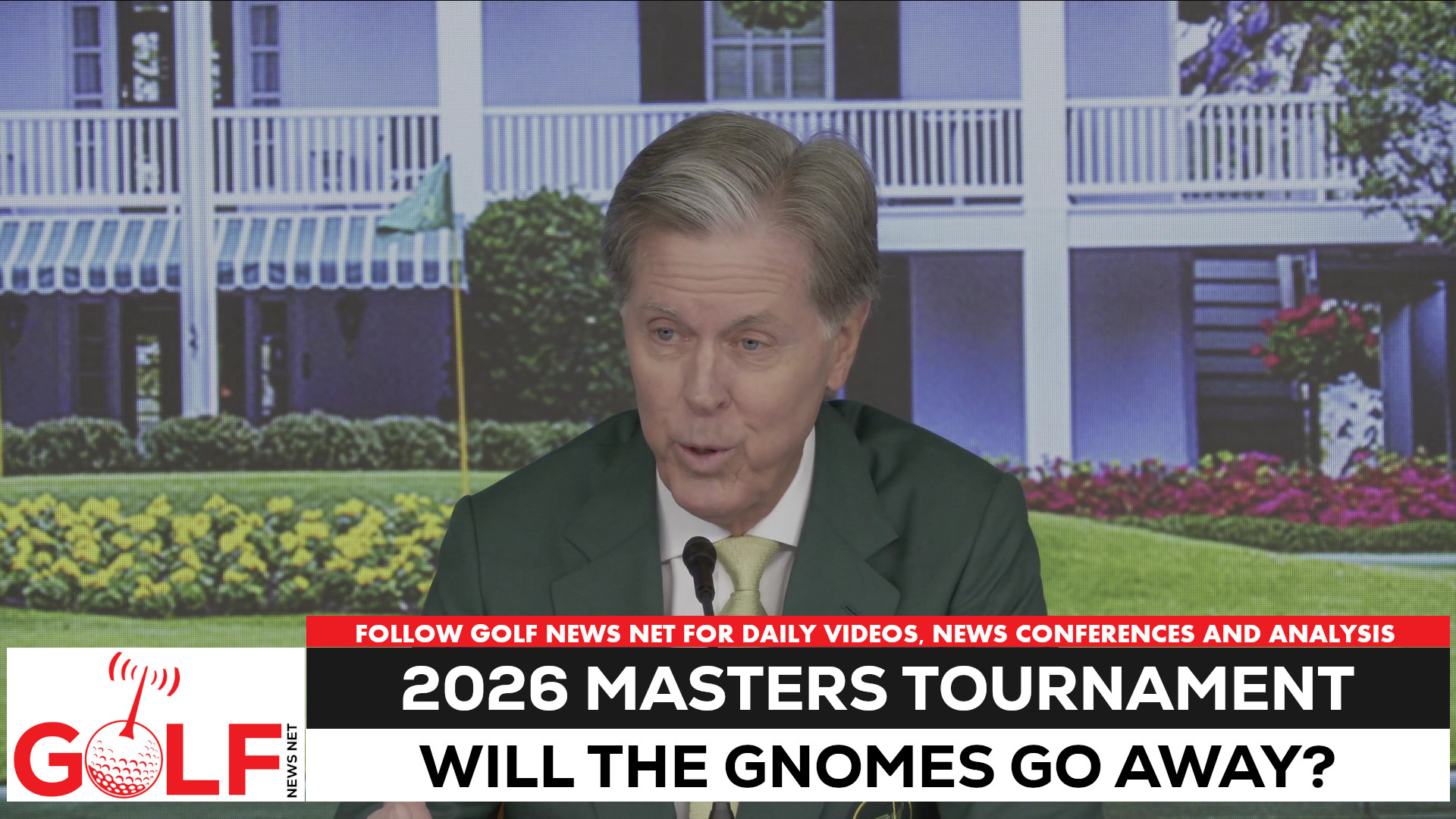 Video thumbnail for Augusta National chairman Fred Ridley on the future of Masters gnomes