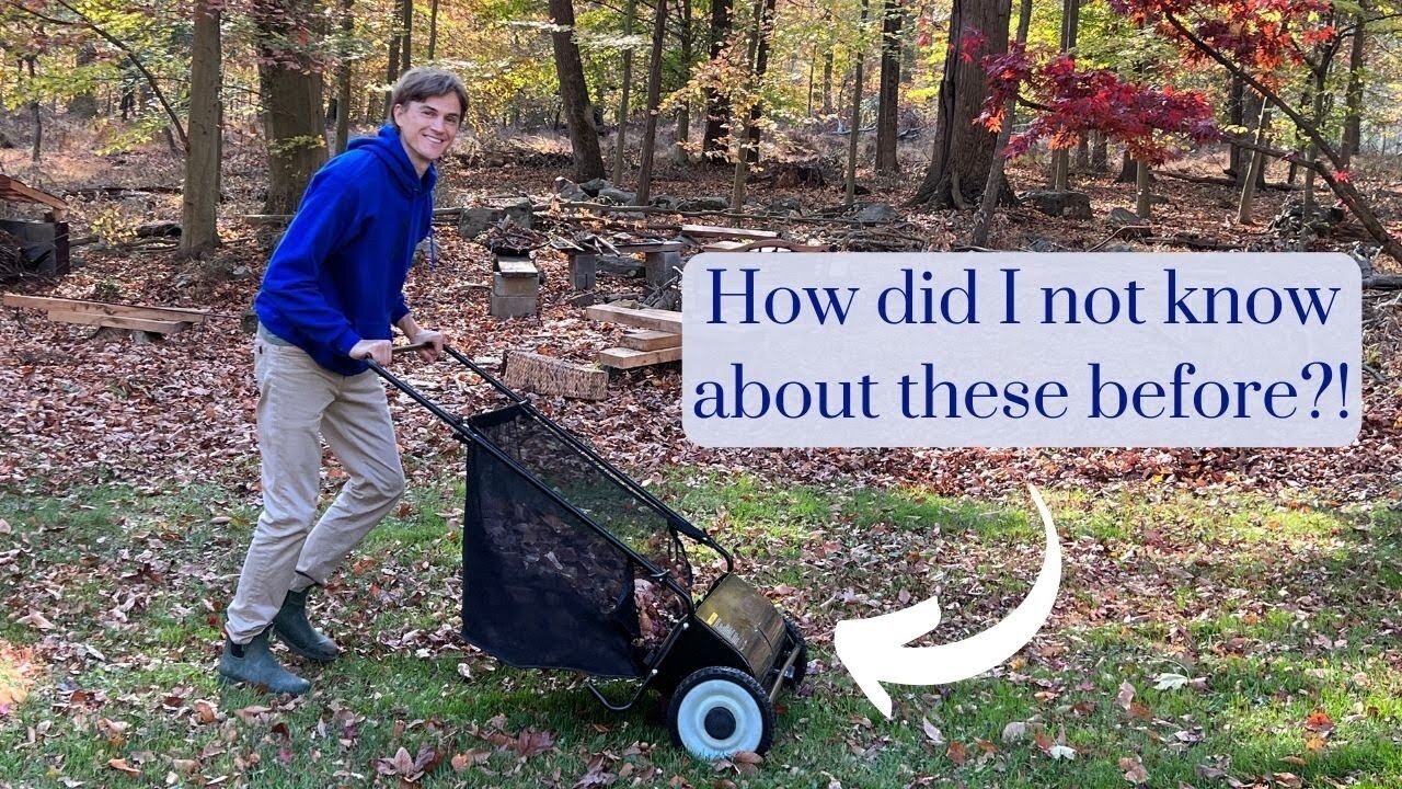 Video thumbnail for Lawn Sweepers - Favorite Way for Cleaning Leaves in Yard - Vevor
