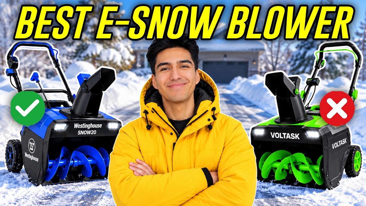 Video thumbnail for 7 Best Electric Snow Blowers ACTUALLY Worth It This Winter 2026