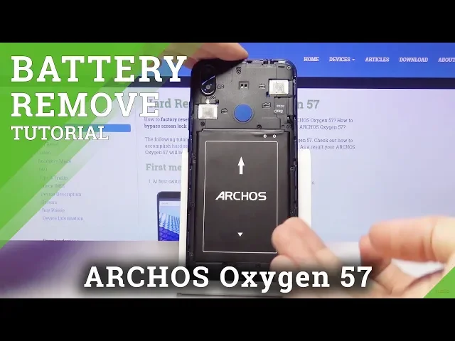 Video thumbnail for How to Perform Soft Reset in ARCHOS Oxygen 57 - Remove Battery / Open Back Cover