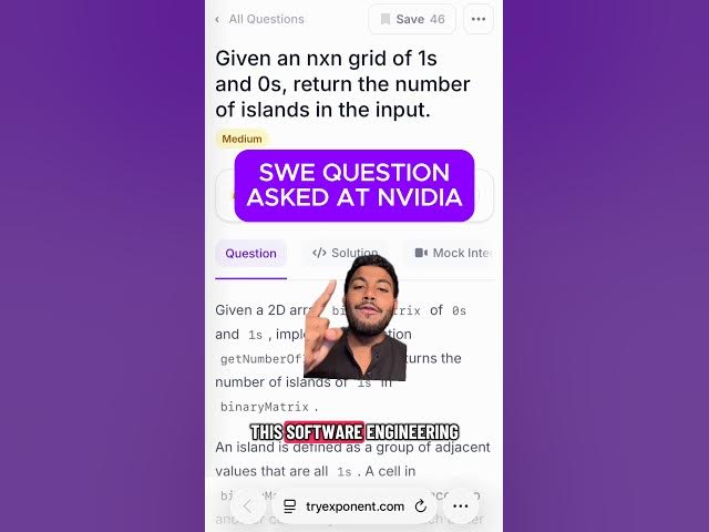 Video thumbnail for SWE Question asked at NVIDIA!