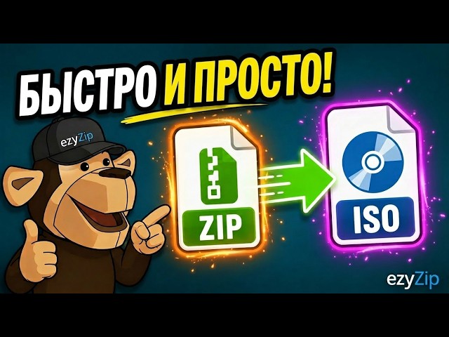 Video thumbnail for 📦 Как Конвертировать ZIP в ISO Онлайн Бесплатно | Без Установки Программ