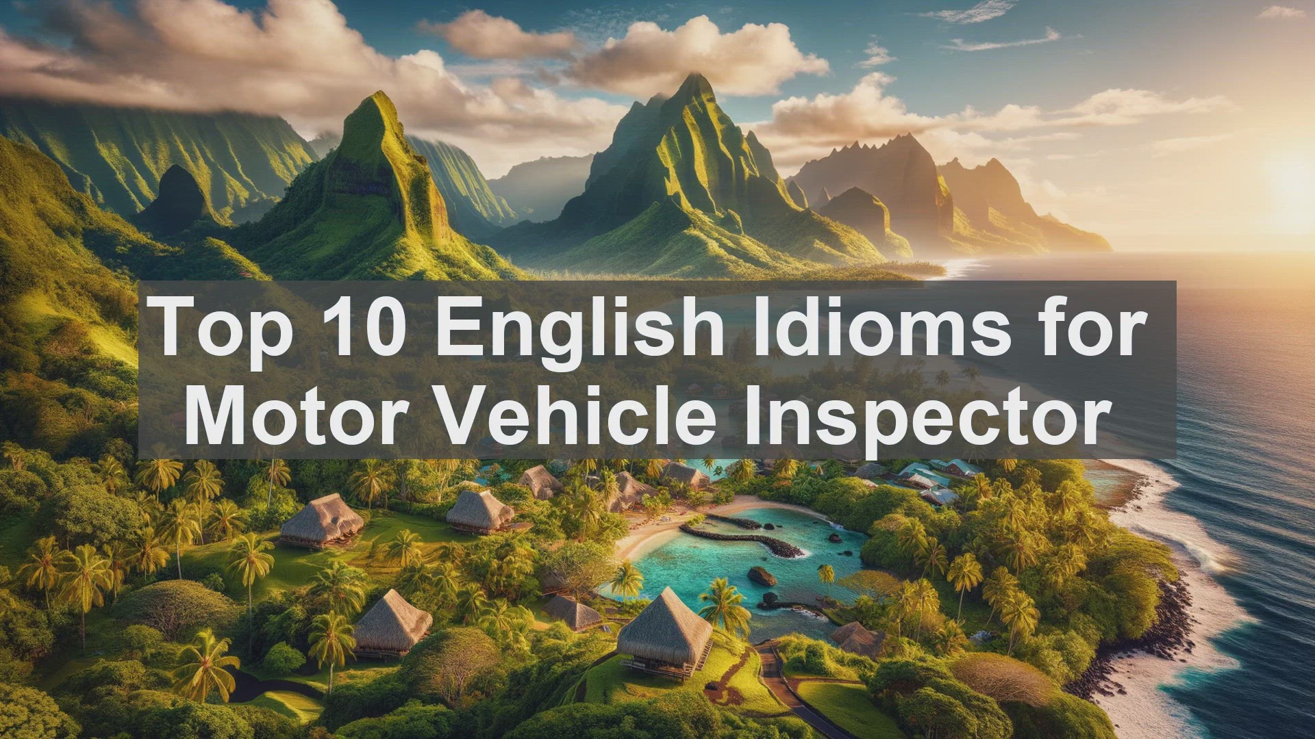 'Video thumbnail for Top 10 English Idioms for Motor Vehicle Inspector'