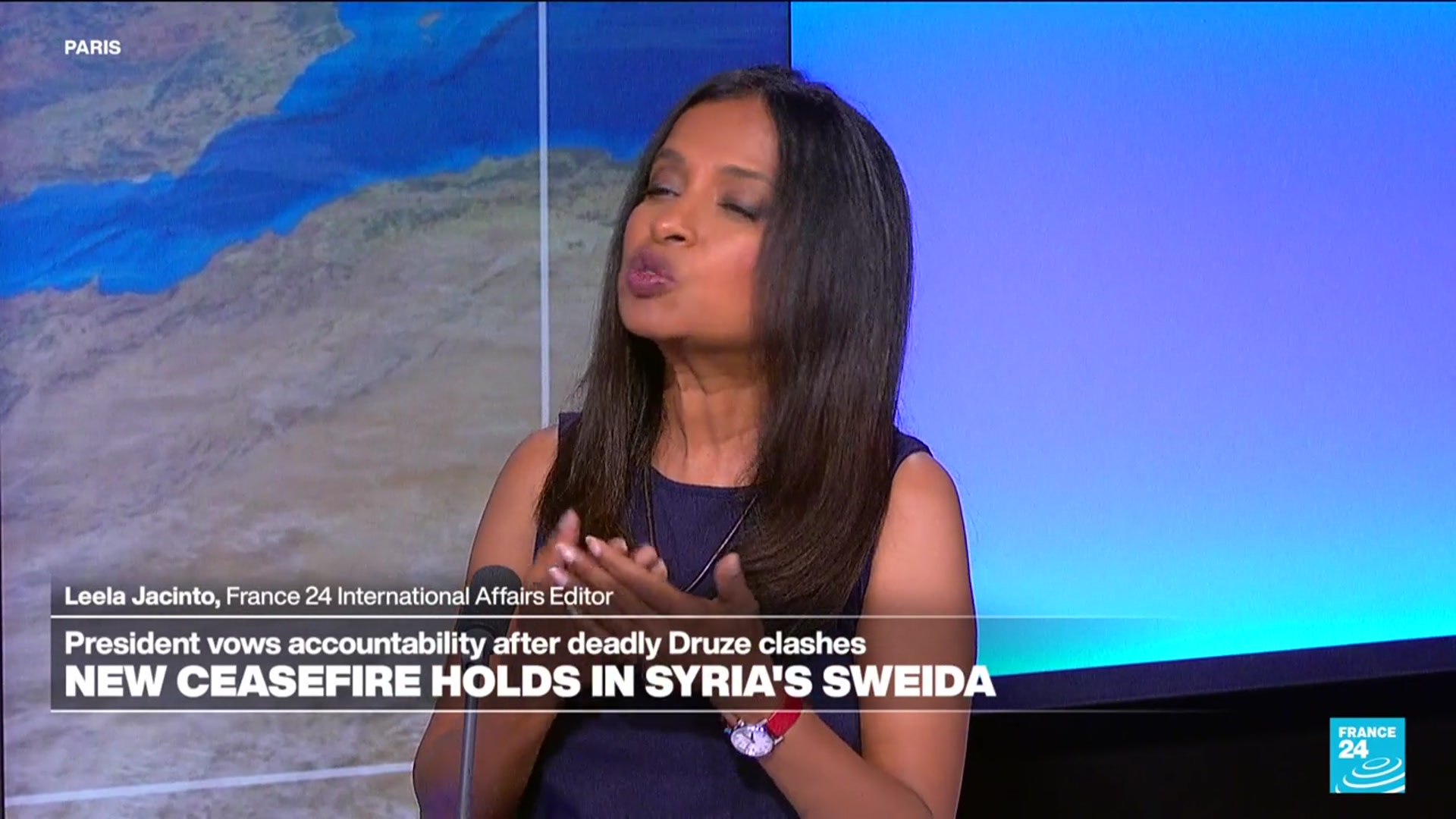 'Video thumbnail for New ceasefire holds in Syria’s Sweida'