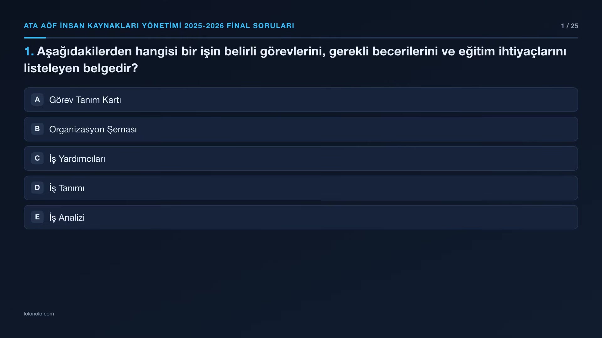 Video thumbnail for Ata Aöf İnsan Kaynakları Yönetimi 2025-2026 Final Soruları