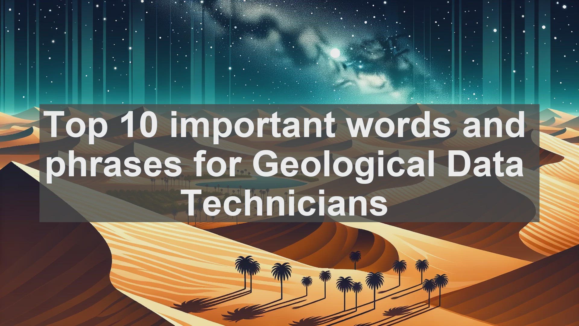 'Video thumbnail for Top 10 important words and phrases for Geological Data Technicians'