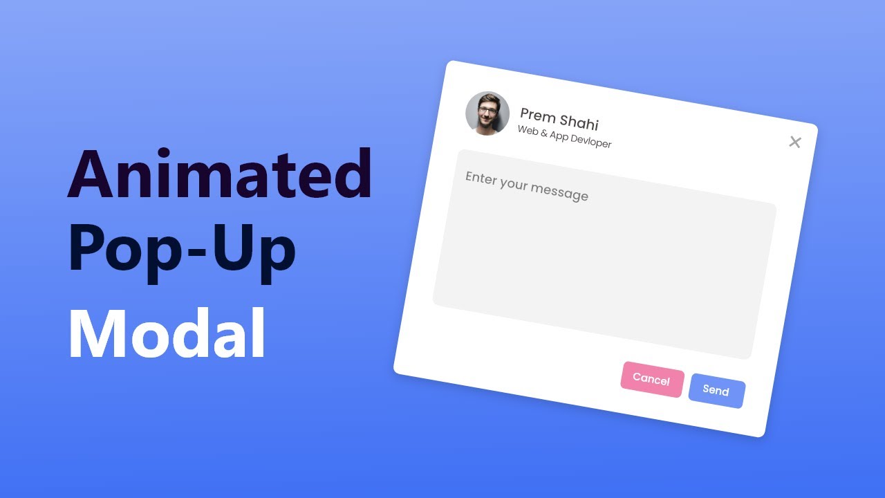 'Video thumbnail for Animated Popup Modal Box in HTML CSS & JavaScript'