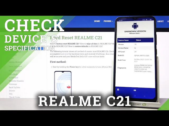 Video thumbnail for Realme C21 - CPU-Z Pro Specification Review