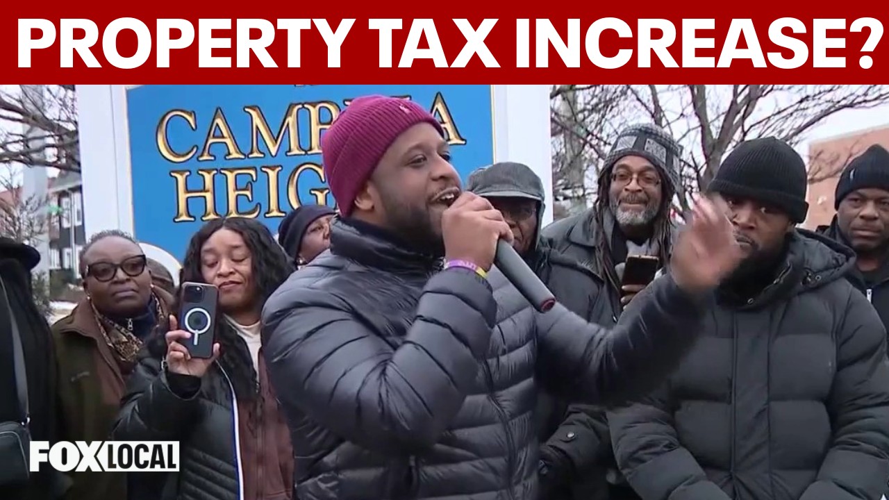 Video thumbnail for Queens homeowners rally against NYC Mayor Mamdani's property tax proposal