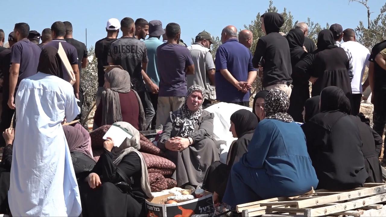 Video thumbnail for Israeli army demolishes Palestinian Bedouin settlement in occupied West Bank.