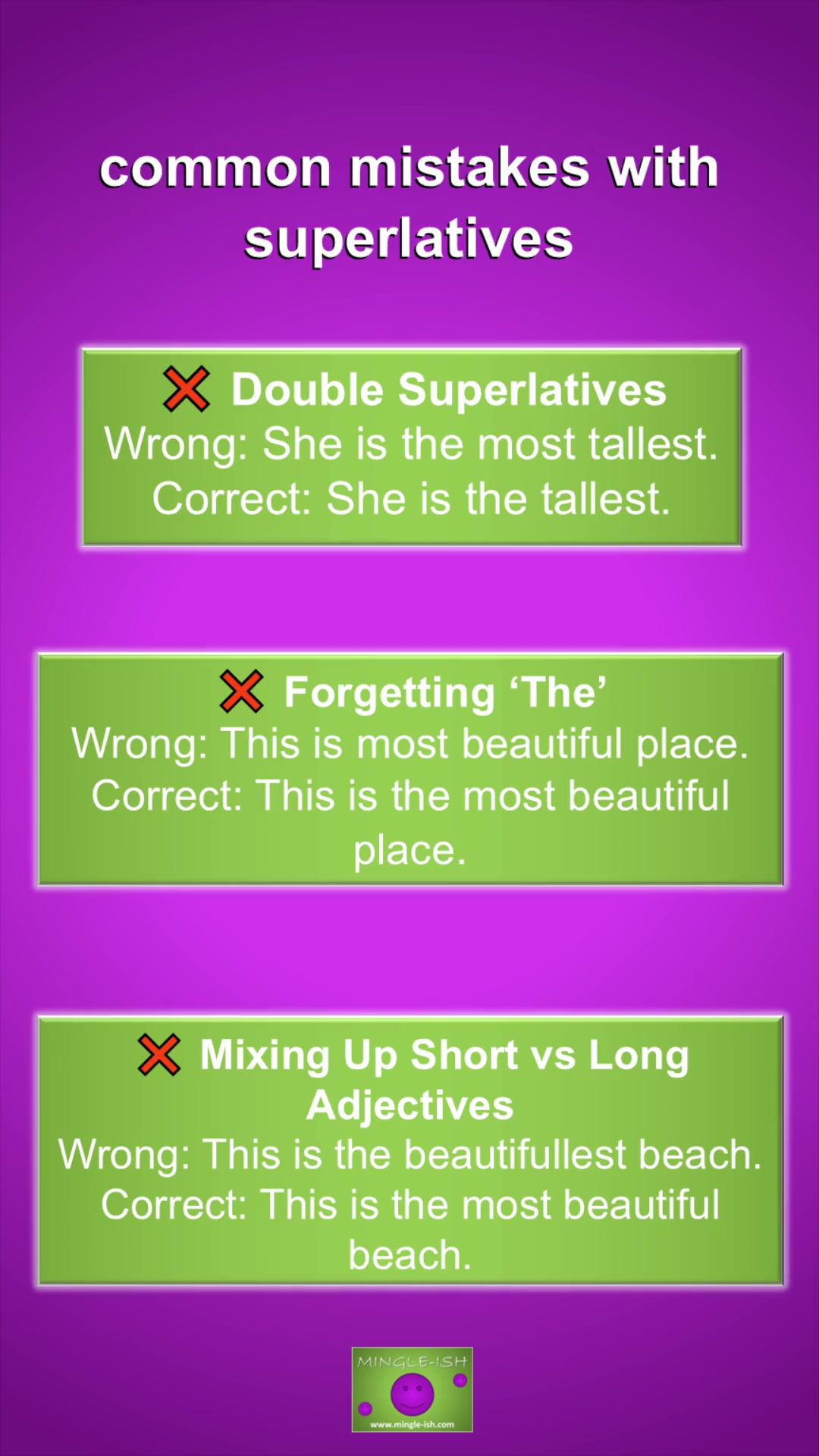 Video thumbnail for Common Mistakes with Superlative Adjectives