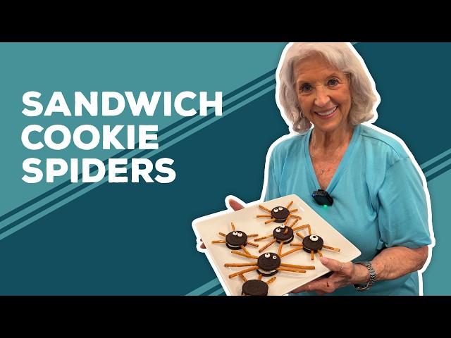 Video thumbnail for Love & Best Dishes: Sandwich Cookie Spiders Recipe | Easy Halloween Dessert Ideas