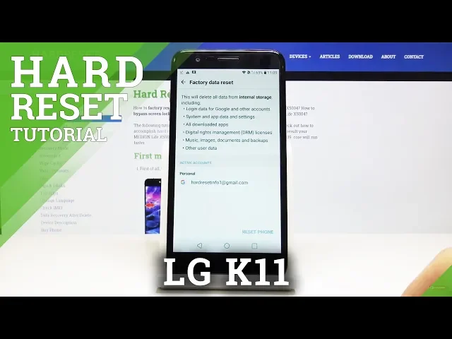 Video thumbnail for Factory Reset LG K11 – Erase All Content & Settings