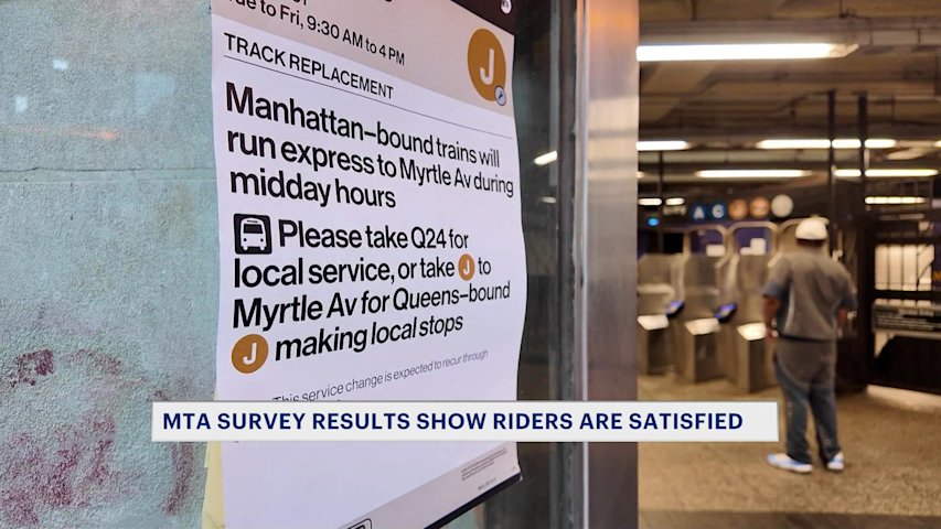 Video thumbnail for MTA survey shows most riders are satisfied with service