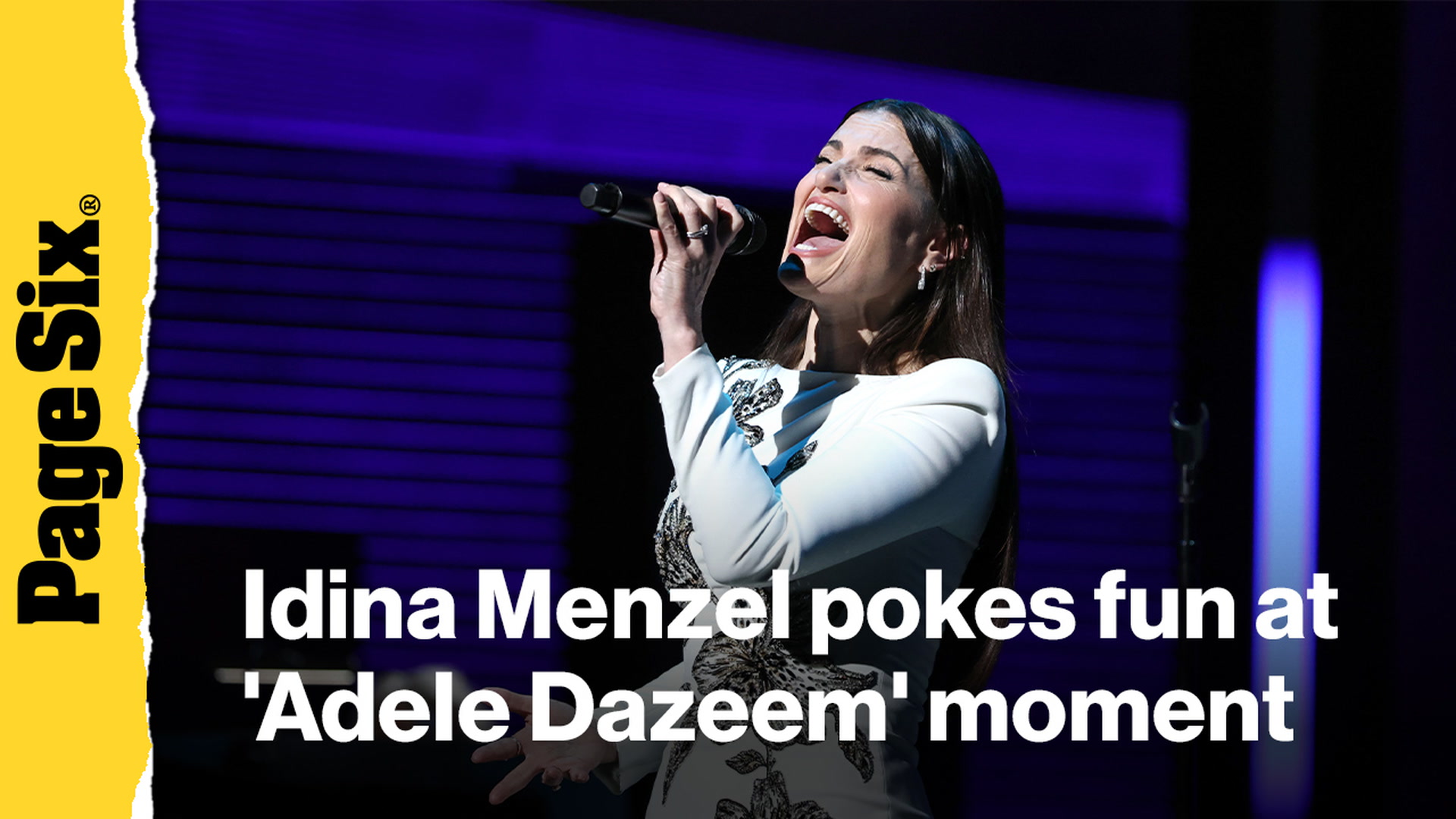 Video thumbnail for Idina Menzel pokes fun at infamous 'Adele Dazeem' moment