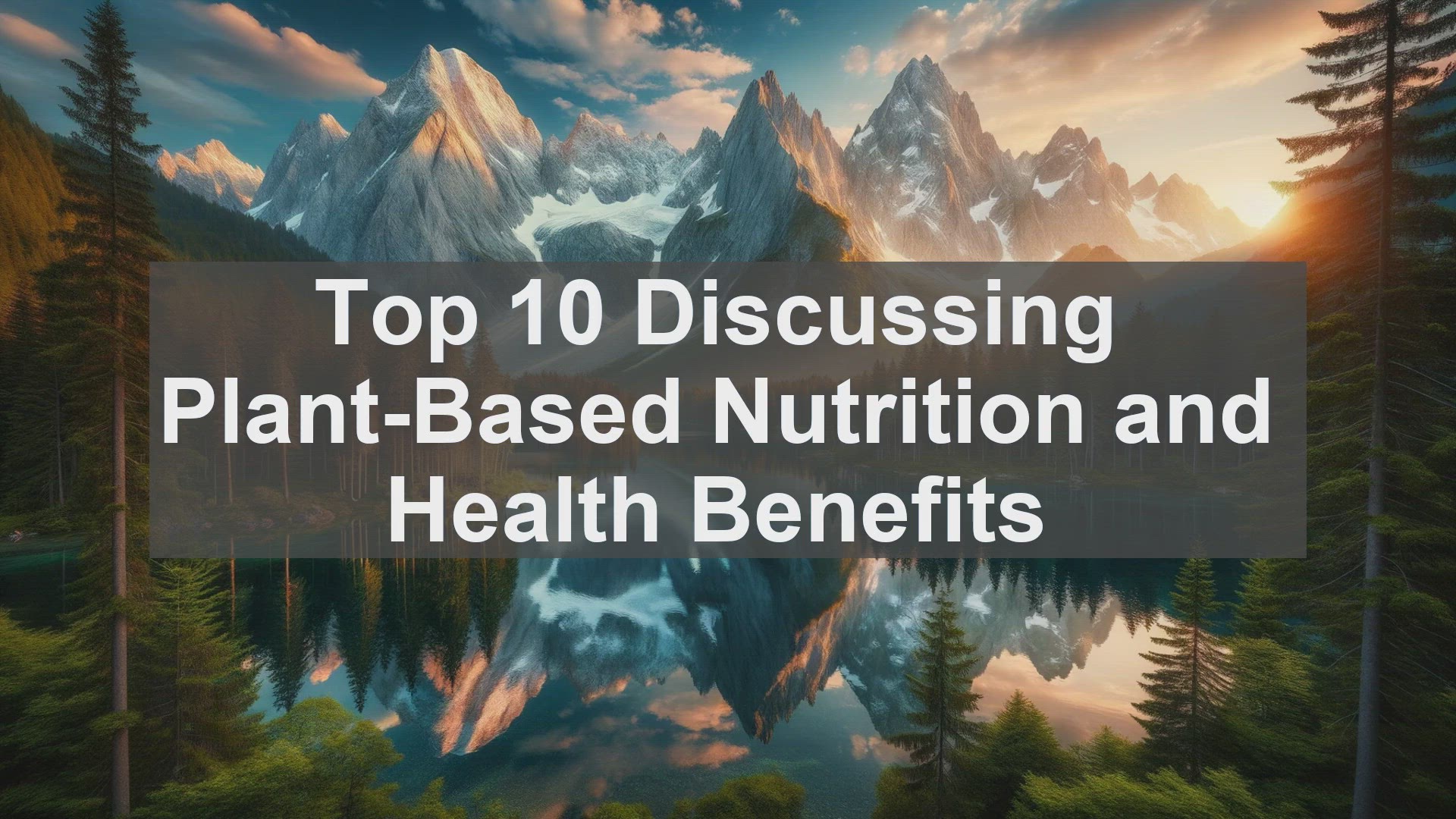 'Video thumbnail for Top 10 Discussing PlantBased Nutrition and Health Benefits'