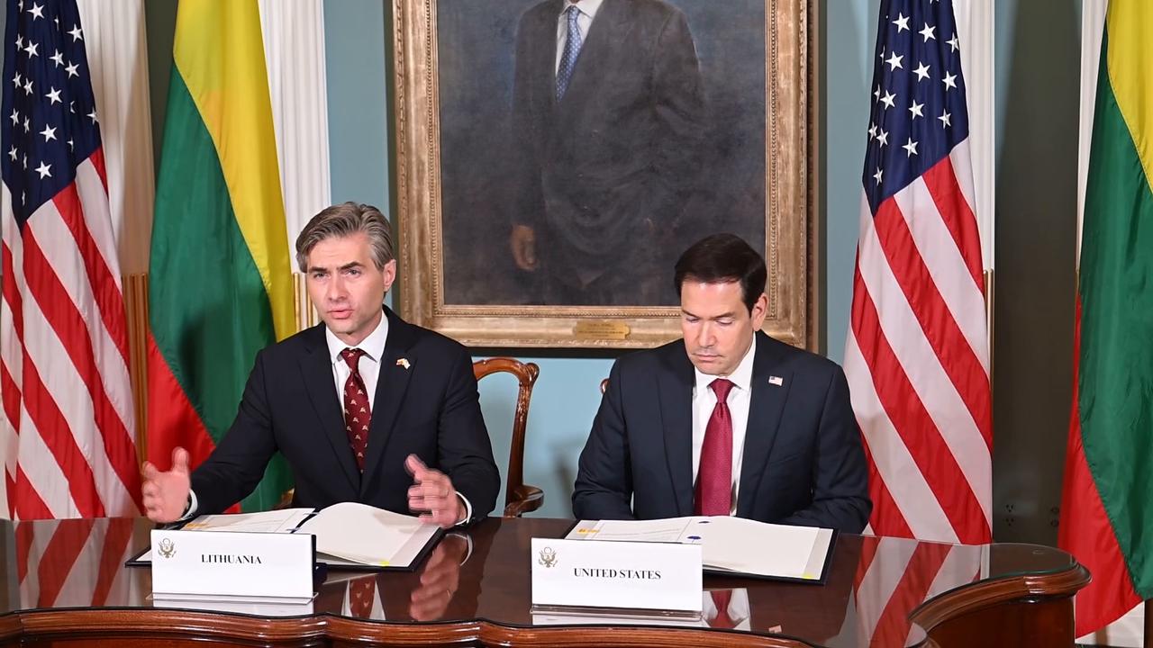 Video thumbnail for US: US, Lithuania sign Critical Minerals Framework Memorandum of Understanding in Washington.