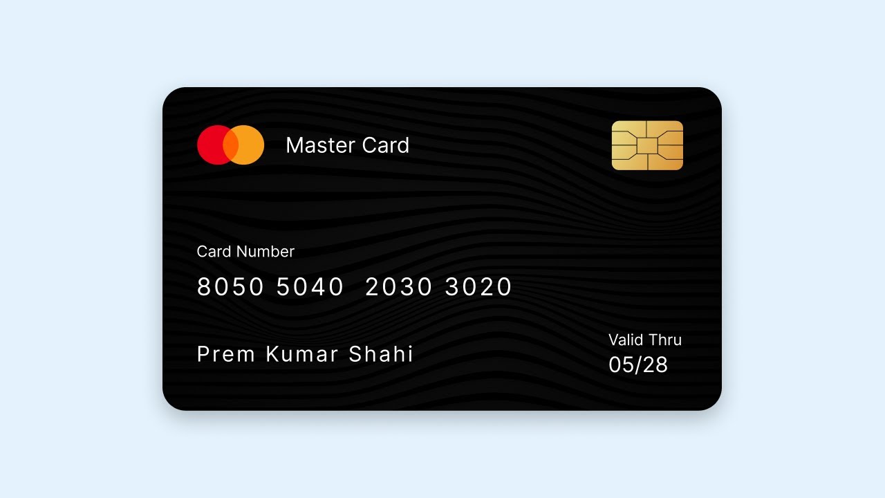 'Video thumbnail for Credit Card UI Design in HTML & CSS _ Card Design'