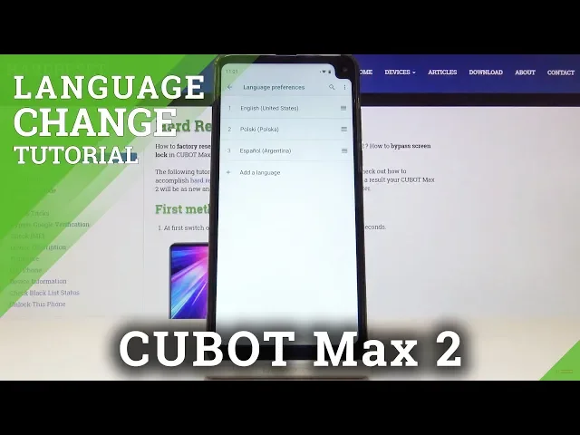 Video thumbnail for How to Change Language in CUBOT Max 2 - Locate List of Languages