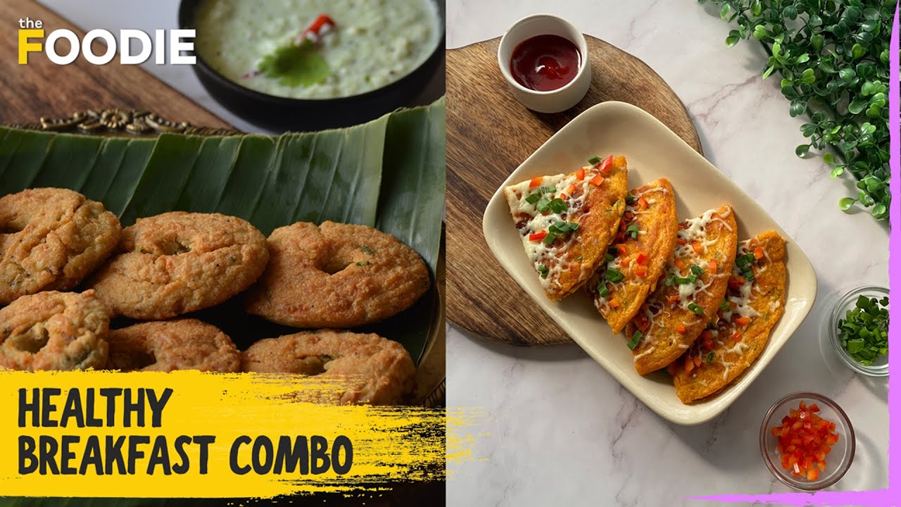 Video thumbnail for Healthy Breakfast Combo | Healthy Moonglet | Baked Medu Vada | The Foodie