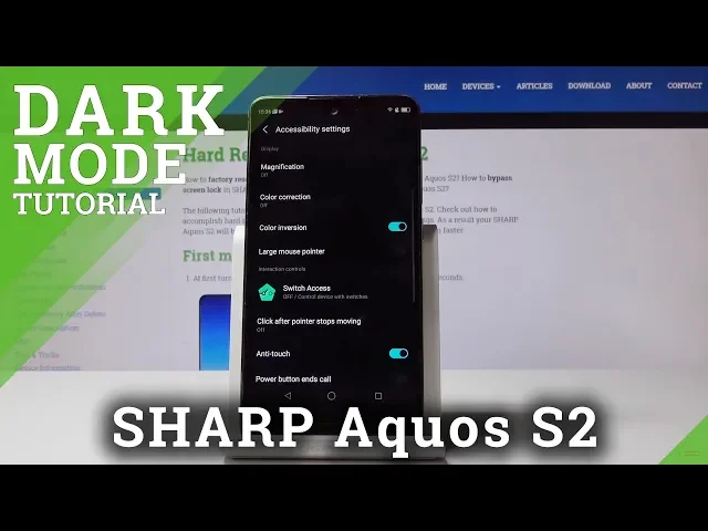 Video thumbnail for How to Activate Color Inversion in SHARP Aquos S2 - Eye Comfort Mode