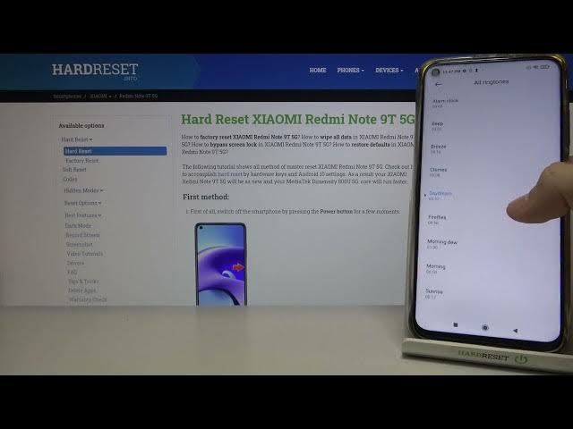 Video thumbnail for Alarm Tones on  XIAOMI REDMI NOTE 9T – Available Sounds of Alarms